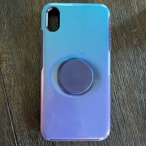 iPhone XS Max otterbox pop socket case